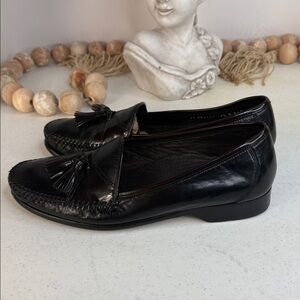 Bragano Cole Haan (MADE IN ITALY) Men’s Loafers Black Leather Tassels 9.5